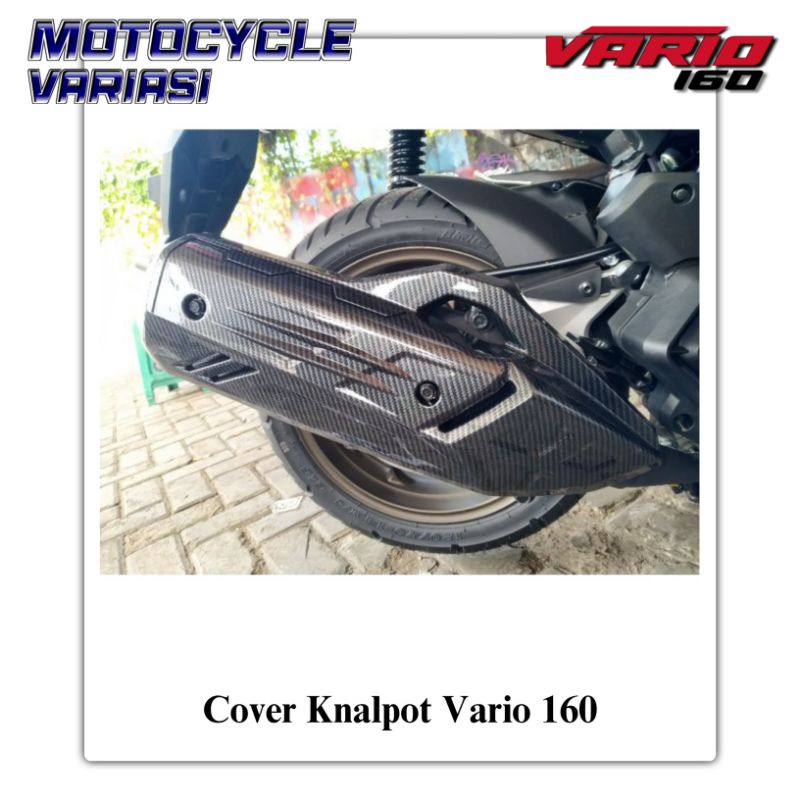 Cover Knalpot Vario 160 Carbon Nemo Cover Knalpot Carbon Vario 160 Click 160