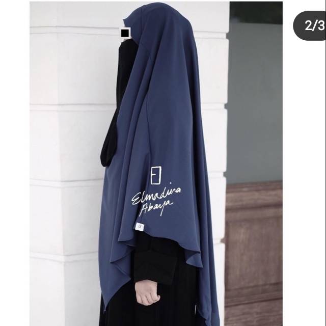 Preloved FK huda elmadina dark denim