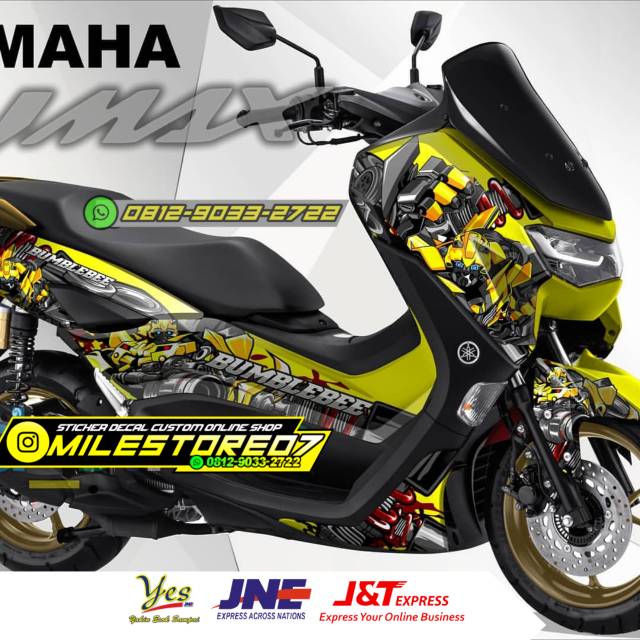 Decal All New Nmax 2020 bumblebee kuning dekal stiker