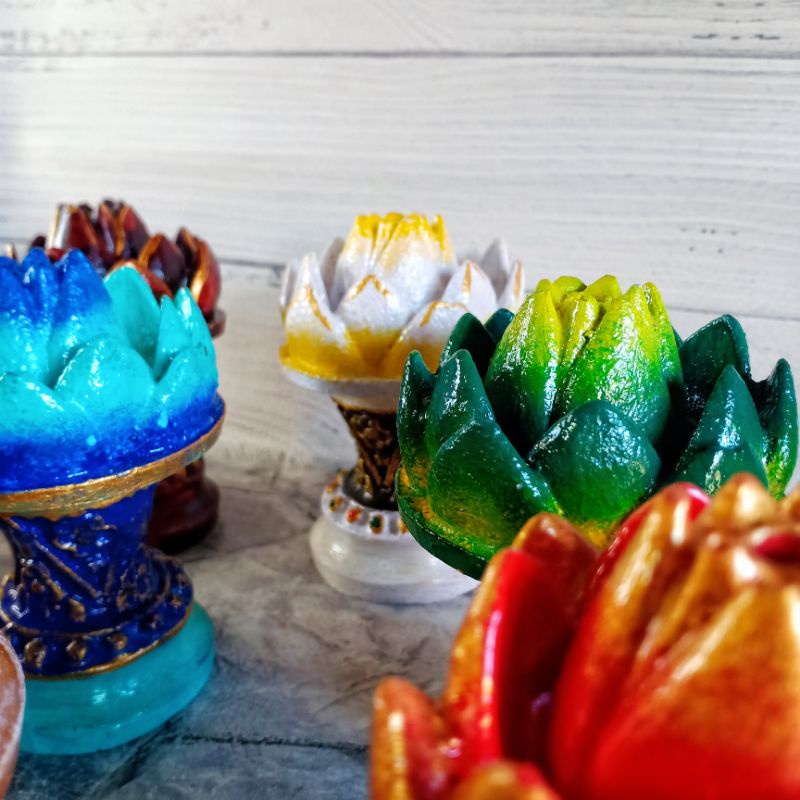 Tempat Dupa Teratai Tinggi Gradasi / Tempat Dupa Unik / Tempat Dupa Khas Bali / Pembakaran Dupa / Souvenir Pernikahan / Wedding Souvenir Unik / Souvenir Murah
