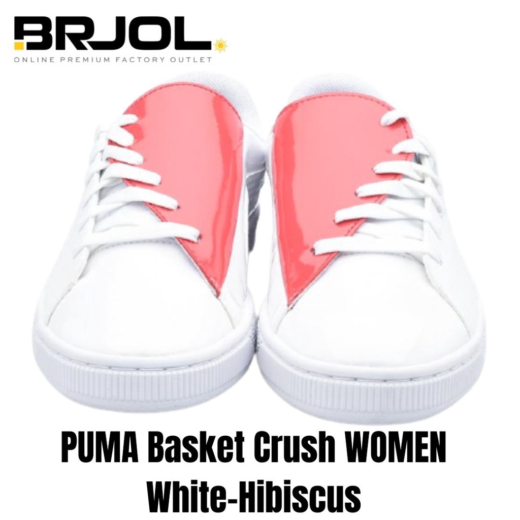 SEPATU BASKET WANITA ORIGINAL PUMA CRUSH WOMEN WHITE HIBISCUS 36955601