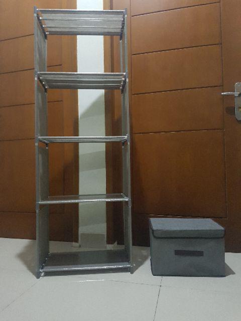 Je Storage Box 2in1 2 Warna S684 Kotak Tempat Penyimpanan Serbaguna Multifungsi Untuk Mainan Buku