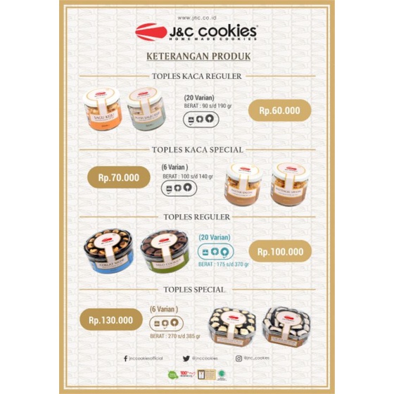 

jnc j&c cookies kue lebaran ukuran toples reguler bundar (selain varian special)