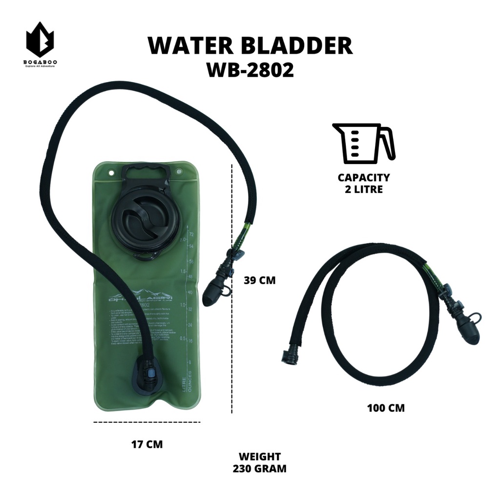 Bisa COD Water Bladder Green - Water Bladder Dhaulagiri - Kantong Air - Water bladder hijau - waterblader dhaulagiri 2802