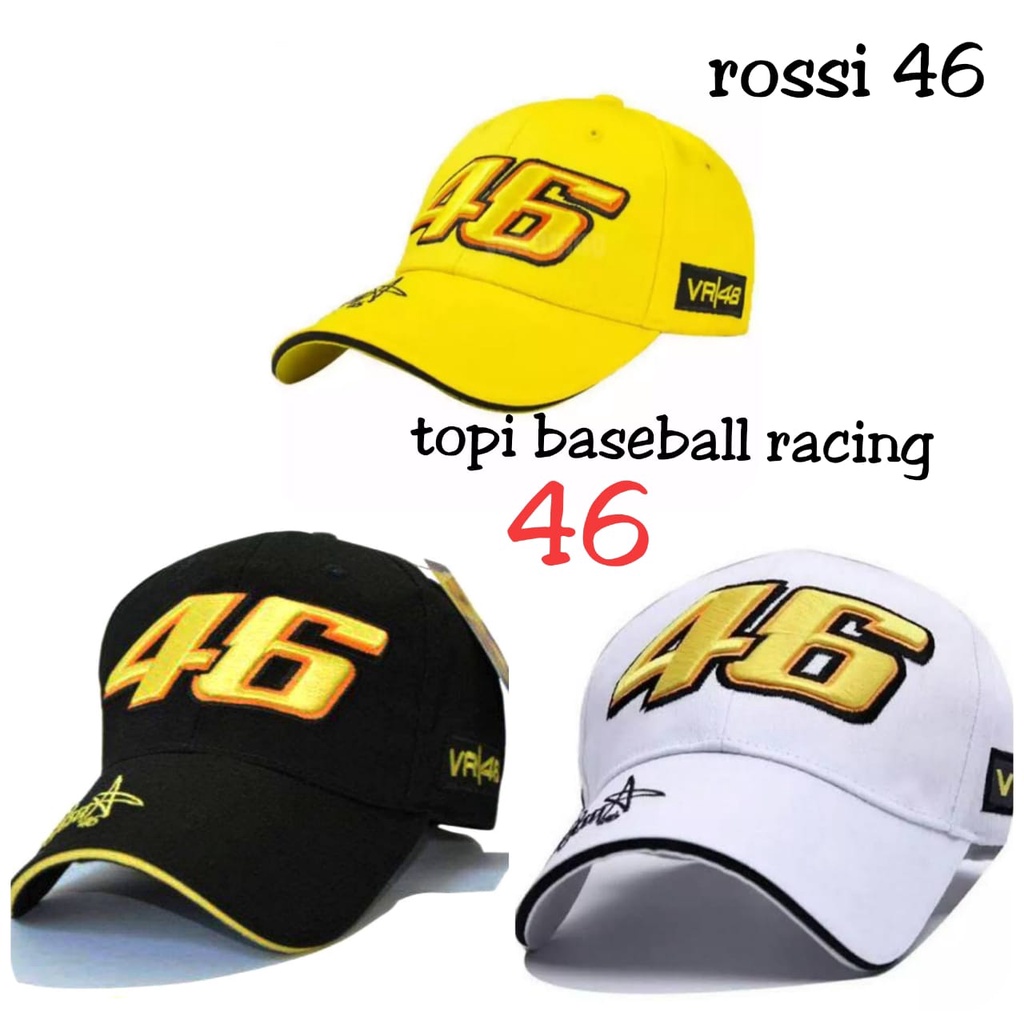 Topi Balap Moto GP 46 Valentino Rosse - Topi Baseball Racing Pria dan Wanita Model TERBARU MURAH