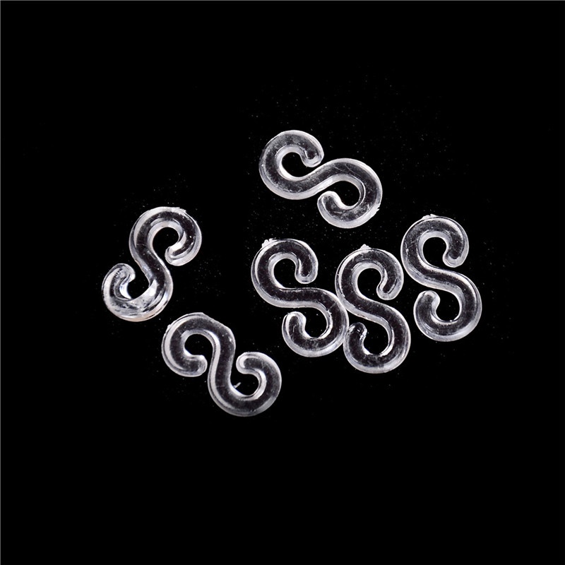 (Happy) 200pcs Klip Bentuk S Bahan Plastik Untuk Gelang Karet