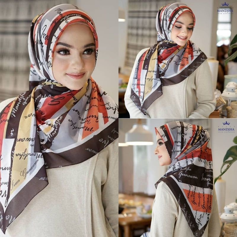 Happy Day Scarf Mandjha Hijab Segi Empat Ivan Gunawan Original