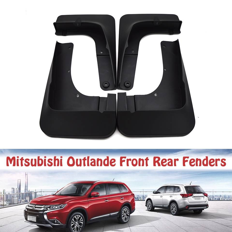 1 Set Mud Flap Pelindung Splash Untuk Fender Mobil Mitsubishi Outlander 2015 2016 2017 2018 2019