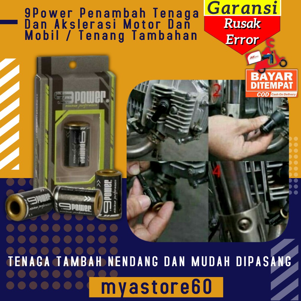 9Power Penambah Tenaga Dan Akslerasi Motor 9Power Tenaga Tambahan Akselerasi Energy Booster TOP