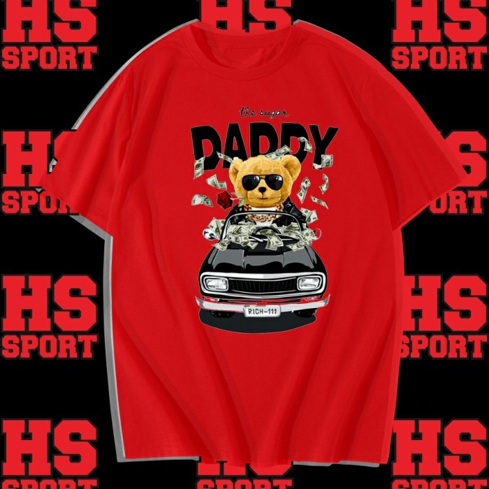 KAOS BEAR - BAJU BERUANG - TSHIRT BEAR - BAJU BEAR DADDY KAYA MOBIL