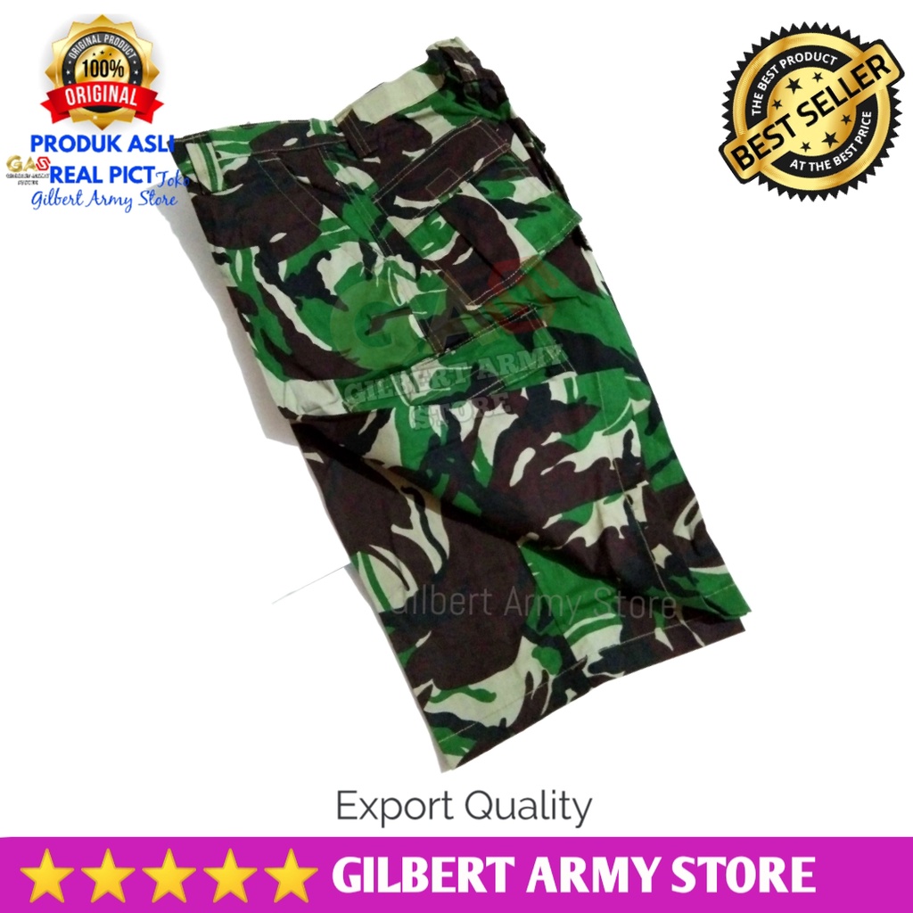 Celana Loreng Target Original Malvinas Tni Cargo Pendek Pria Terbaru GILBERT ARMY STORE size 28-38 Camo Tentara