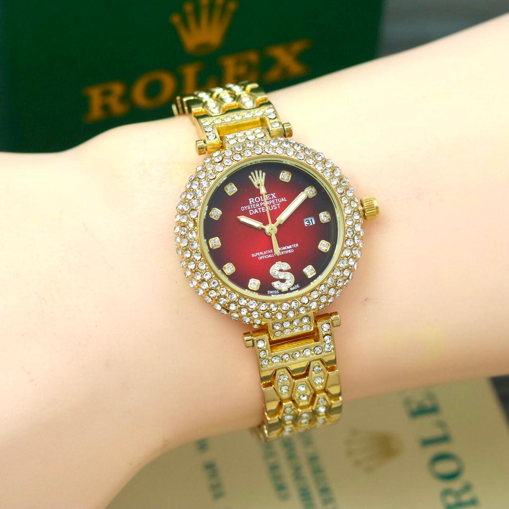 GROSIRAN JAM TANGAN ROLEX Y2112 + KARTU GARANSI TANGGAL AKTIF TALI RANTAI - JAM TANGAN WANITA INCLUD