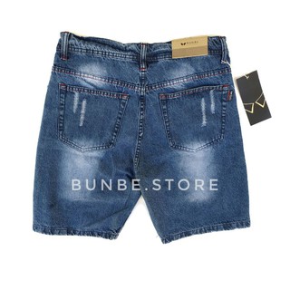  Celana  jeans pendek  sobek  pria premium bunbe store 