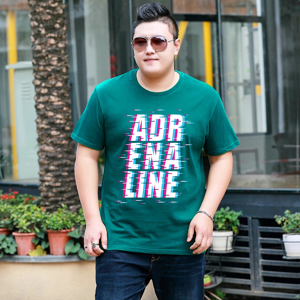 Baju Kaos Pria Jumbo Adrenaline Tshirt Bigsize XL XXL Distro DTF