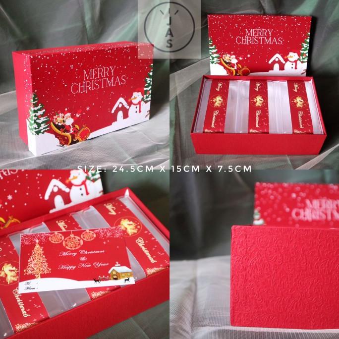 

[COD] kotak kue 24,5x15x7,5 hardbox / handmade / hampers box edisi natal E [COD]