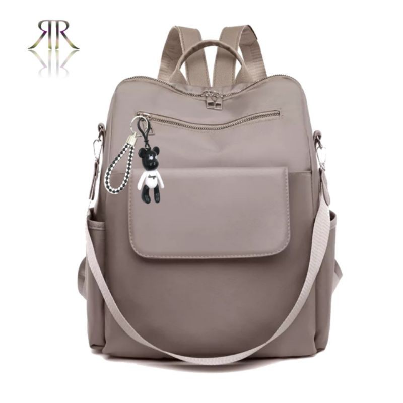 Tas Multifungsi Ransel Wanita Stylish Backpack Cewek Korean tas punggung Hitam Free gantungan