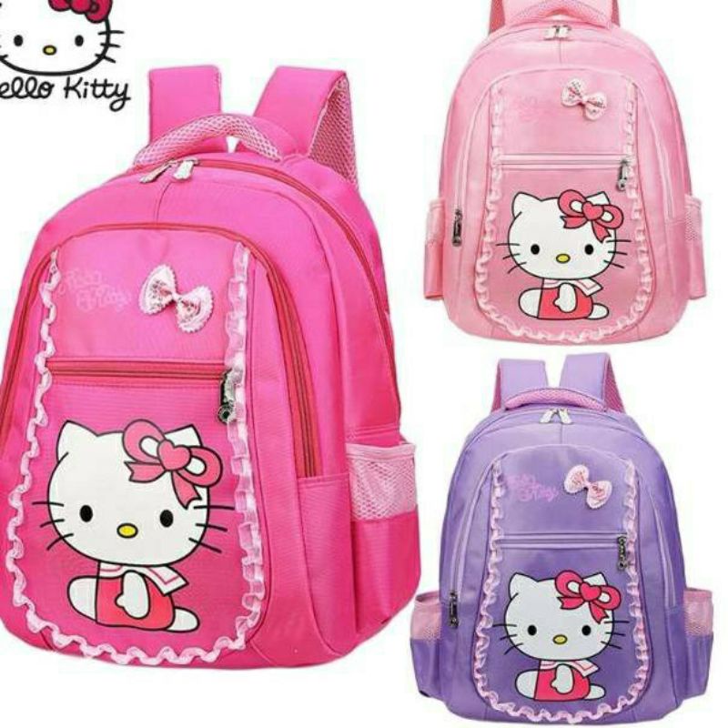 Tas Anak TK SD Terbaru 2021 Anak Perempuan Fashion Keren Ransel Kartun Helokitty Ransel Sekolah Siswa Kapasitas Besar Lucu Remaja Laptop tas ransel hello kitty anak perempuan wanita kecil karakter