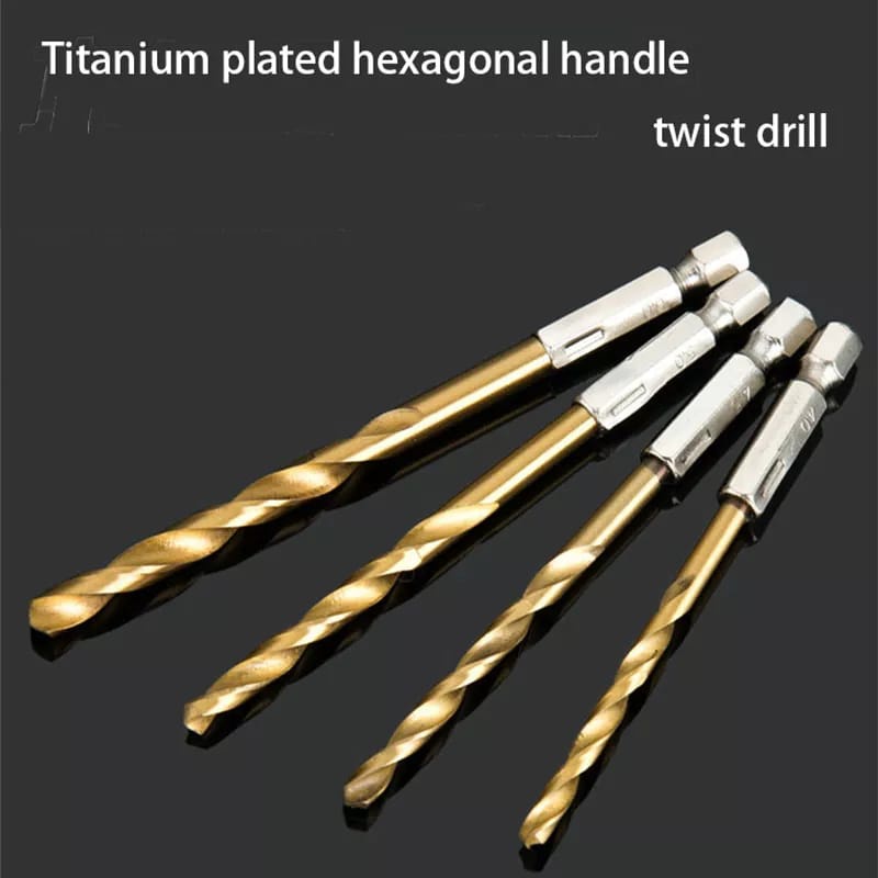 MATA BOR BESI TWIST HSS STEEL TITANIUM SET 13PCS UKURAN 1,5MM - 6,5MM