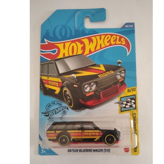 Diecast Hot Wheels DATSUN BLUEBIRD WAGON (510) 510 Hitam Momo HW Hotwheels Mobil Mainan Anak P 2020