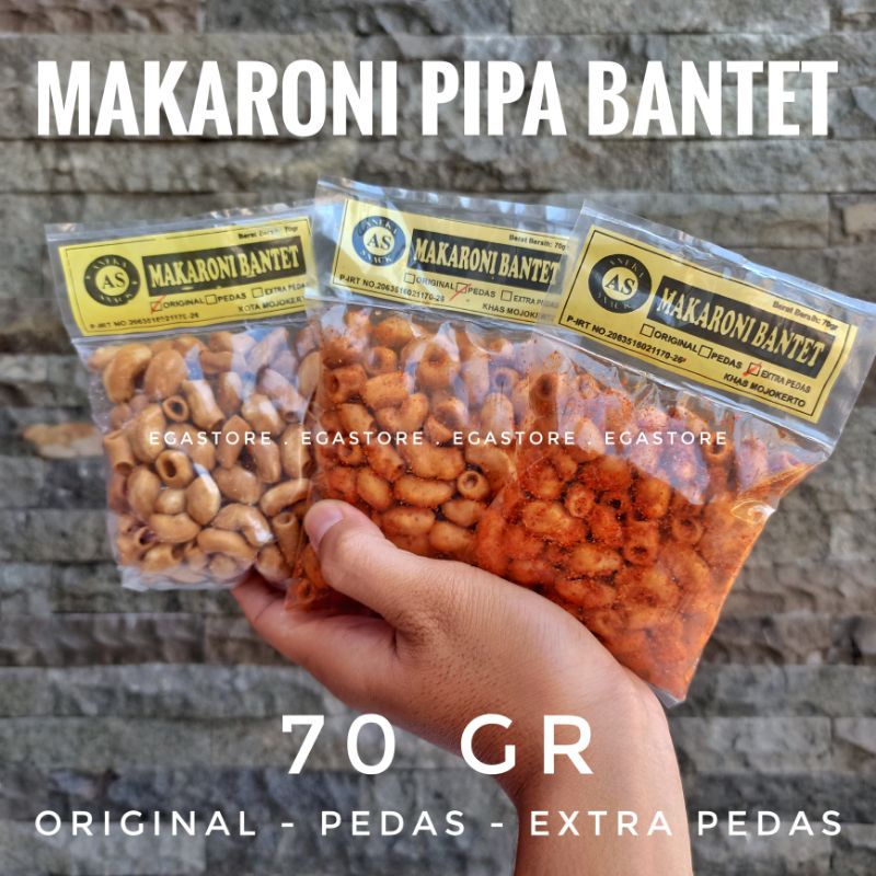 [WAJIB TAMBAH BUBBLE WRAP] Kerupuk/Makaroni Bantet 70gr