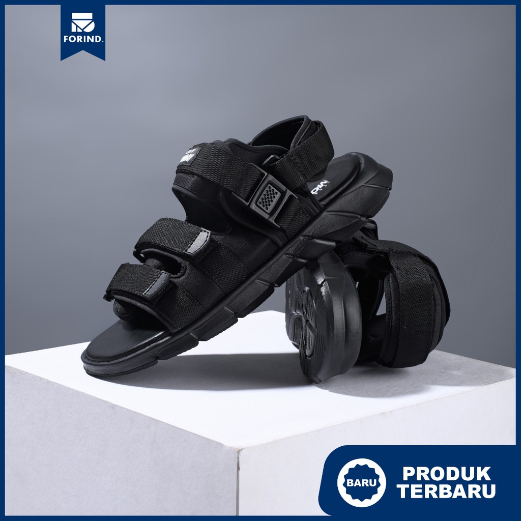 Bima Full Black | Sandal Gunung Original Casual Santai Kasual Pria Sendal Footwear | FORIND Monday