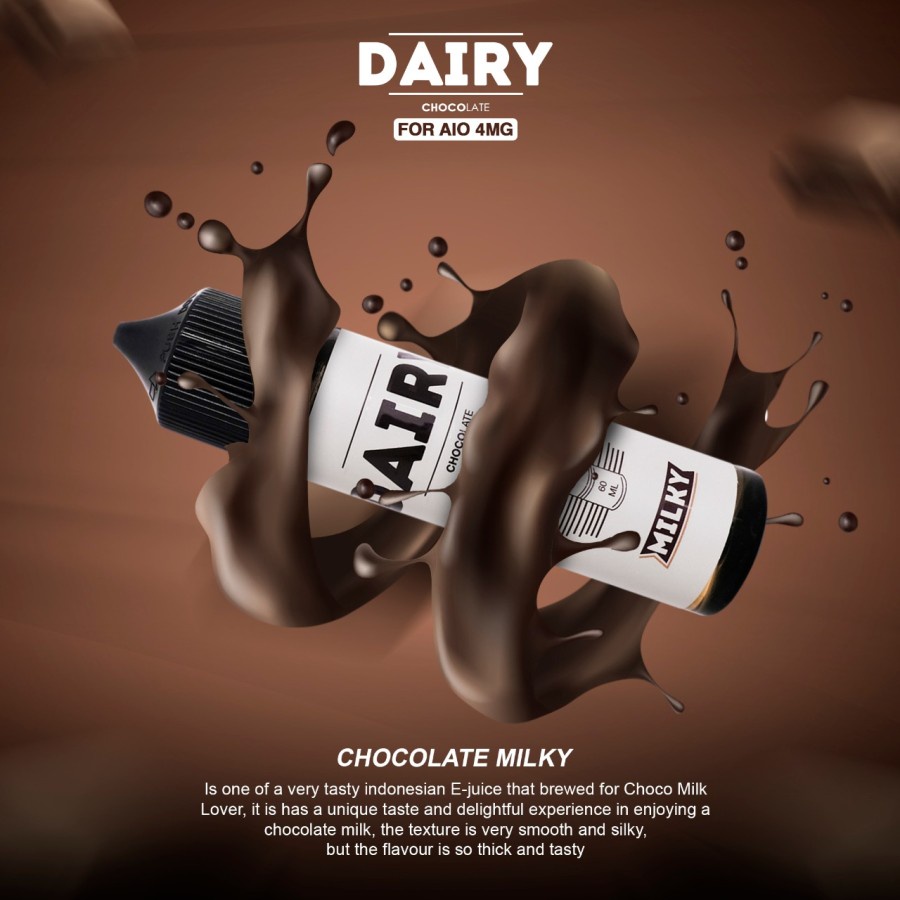 Liquid Dairy Milky Chocolate Milk 60ML 4Mg by Ray Vapor Berpita Cukai