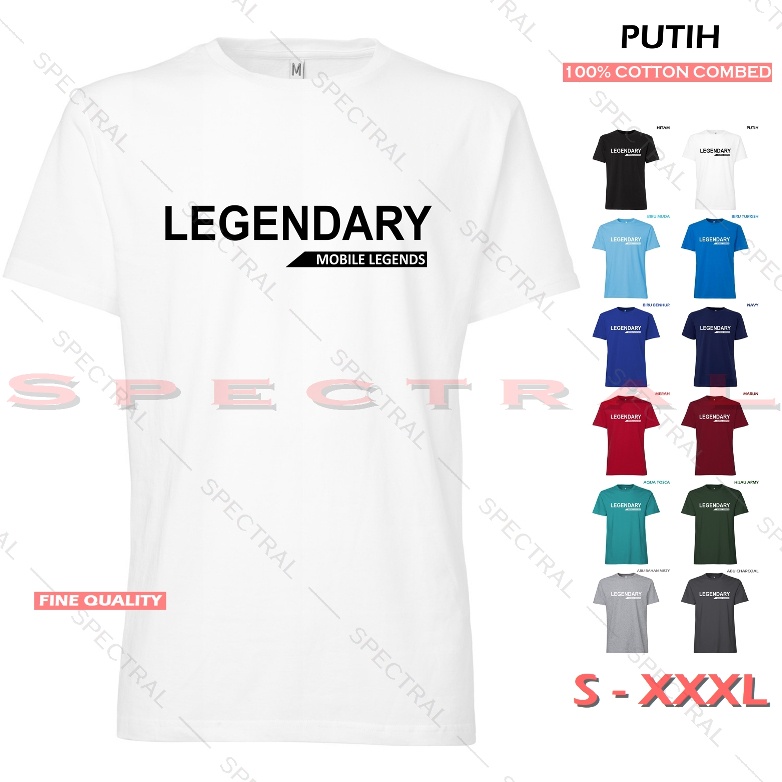 Spectral - Kaos Pria Wanita LEGENDARY Baju Distro Mobile Legends Legend ML Game Android Polos Fashio