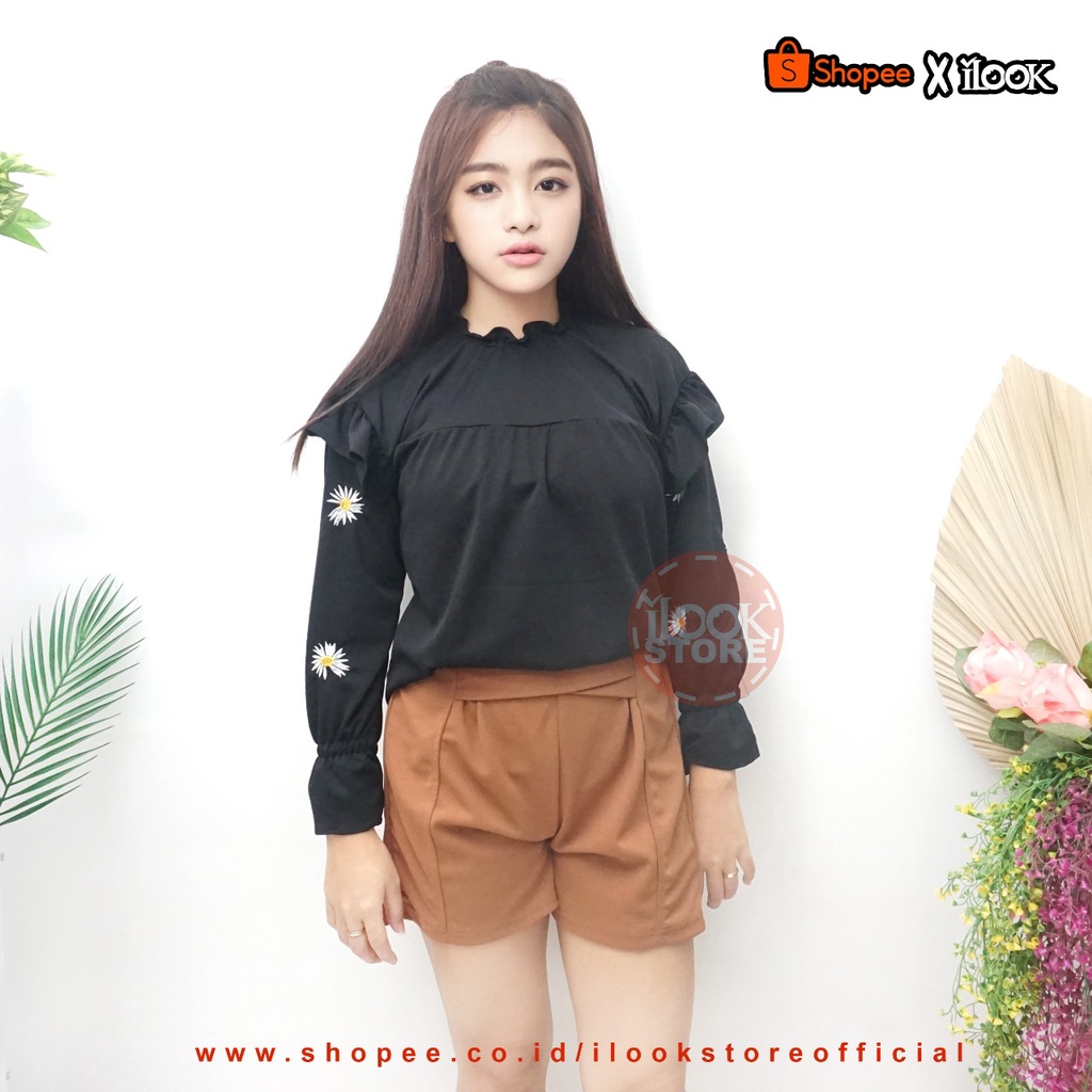 ilook | Momo Pant | Celana Pendek Momo | Celana Pendek Wanita | Celana Korean Style Bahan Crepe