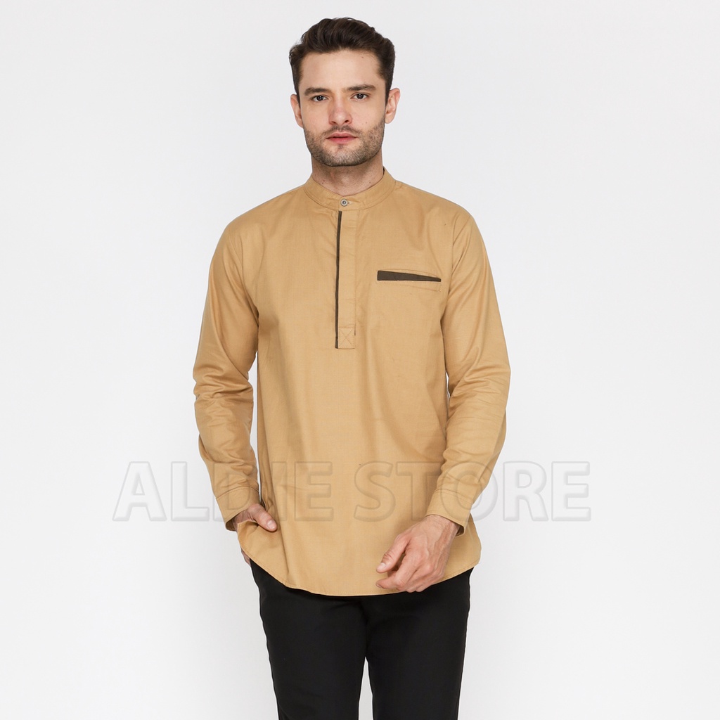 Baju Koko Kurta Lengan Panjang AL KAHFI Busana Muslim Pria