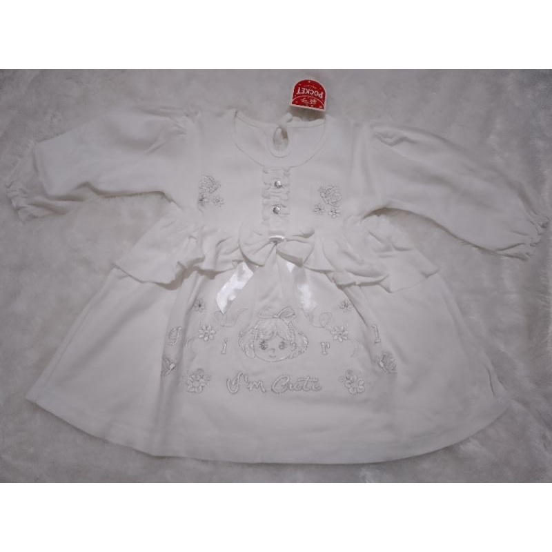 Dress Bayi Putih / Dress Aqiqah Bayi / Baju Bayi Putih