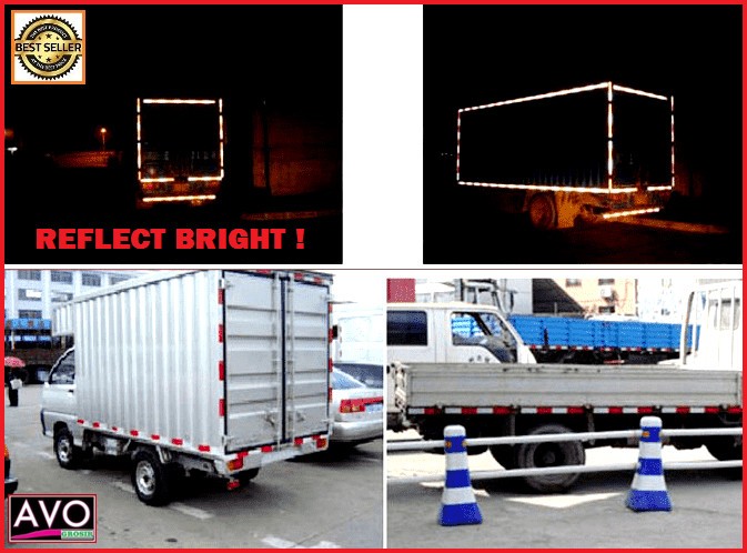 

safety reflector sticker pantul cahaya sinar lampu motif red and white