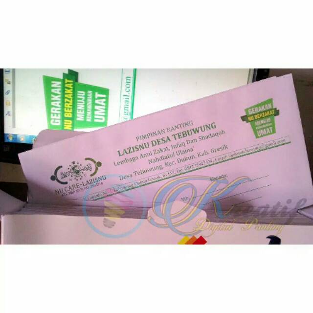 

Kop amplop kecil / banker murah ukuran 70x110 mm