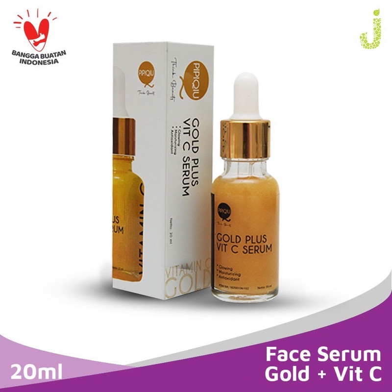 PIPIQIU Gold Plus Vit C SERUM GLOWING BPOM/SERUM WAJAH PIPIQIU FACE SERUM GOLD VITAMIN C BPOM LIP SERUM