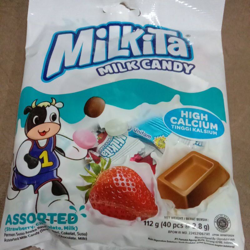 

Milkita susu sak/milkita100 sak/milkita milk candy 40*2.8g