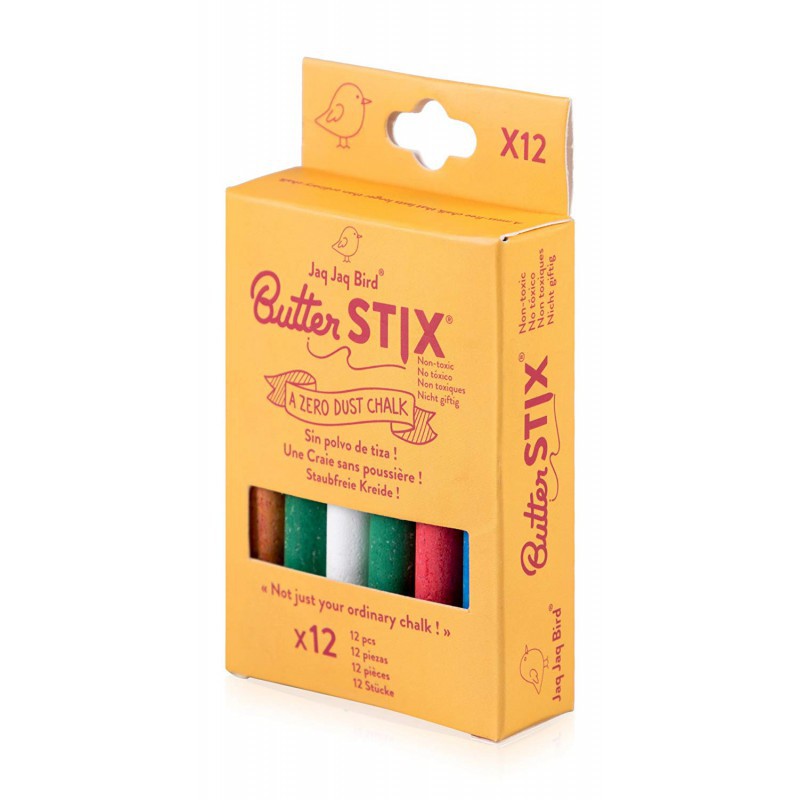 

Jaq Jaq Bird Kapur Anak Butterstix Multi Color - 12 Pcs