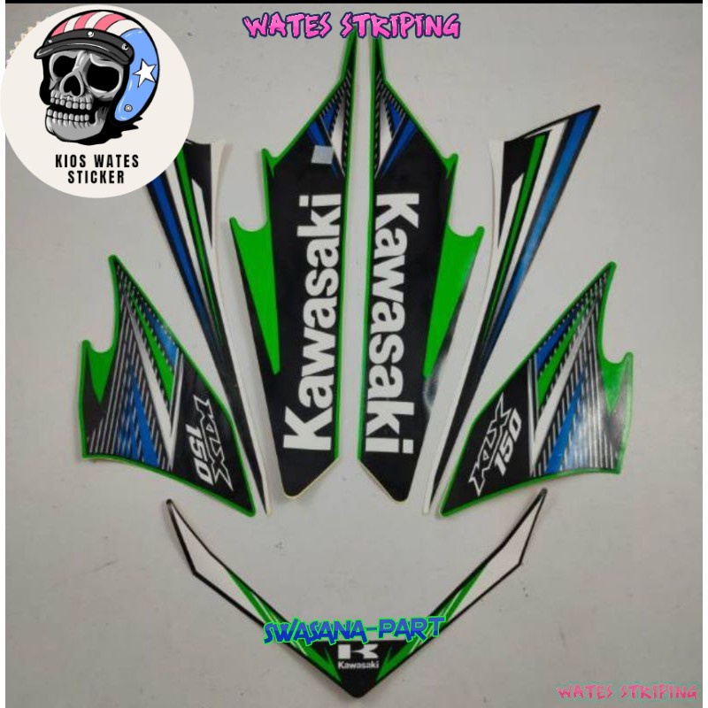 stiker Striping Sticker Lis Les Polet motor kawasaki klx 150 lama 2015 hijau list body standar terba