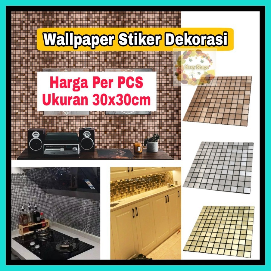 NA - Wallpaper Stiker Dinding 3D Wall Panel 30x30cm Motif