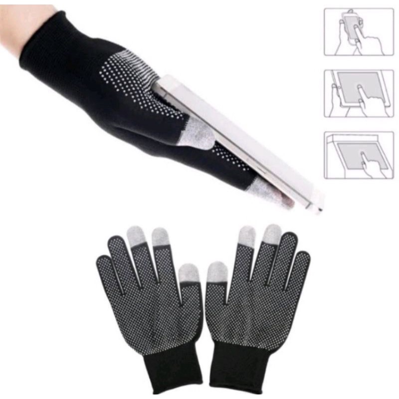 SARUNG TANGAN TOUCHSCREEN/SARUNG TANGAN LAYAR SENTUH/TOUCHSCREEN GLOVES WARNA HITAM