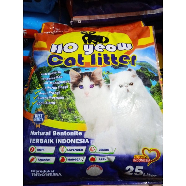 grab gojek  PASIR HO YOW CAT LITTER  25 LITER ALVARIAN PASIR GUMPAL WANGI