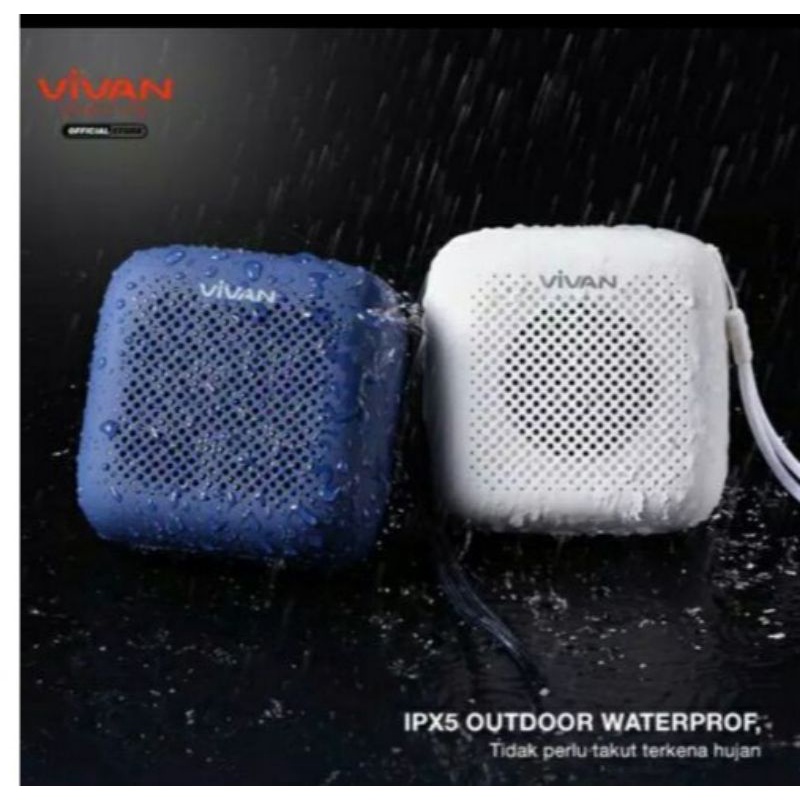 SPEAKER BLUETOOTH VIVAN VS1 WATERPROOF PORTABLE MUSIK BOX ANTI AIR WIRELESS SPORT ORIGINAL