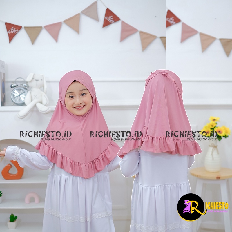 Jilbab Anak Perempuan Instan Lucu TK JIHAN Allsize 3-6 Tahun Hijab Anak Perempuan Instan Kerudung Anak Perempuan Terbaru