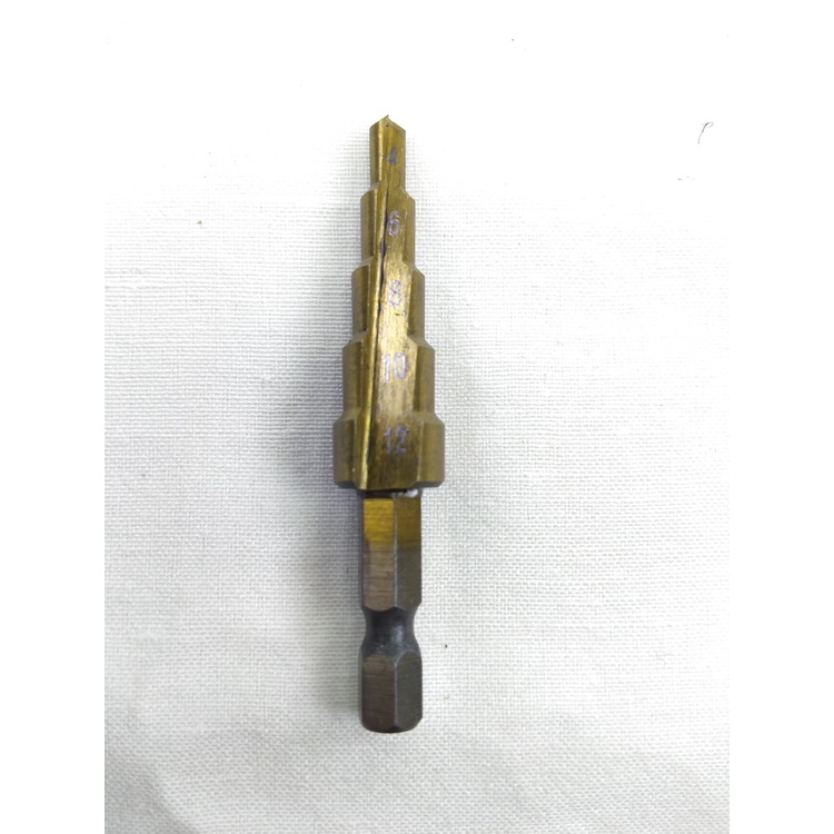 Mata Bor Pagoda Spiral Besi Kuningan Kayu Plastik Step Drill 4241  4 - 12 Tingkat Payung