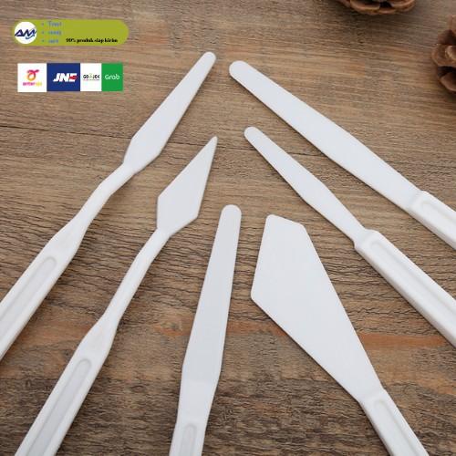 

Pallete knife pisau lukis cake buttercream cake painting plastik Berkualitas Best Seller