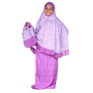 Mukena Anak Batik Embos Faiza - Pink