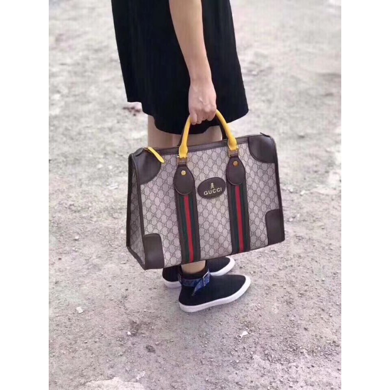 gucci duffel bag canvas gg travel bag