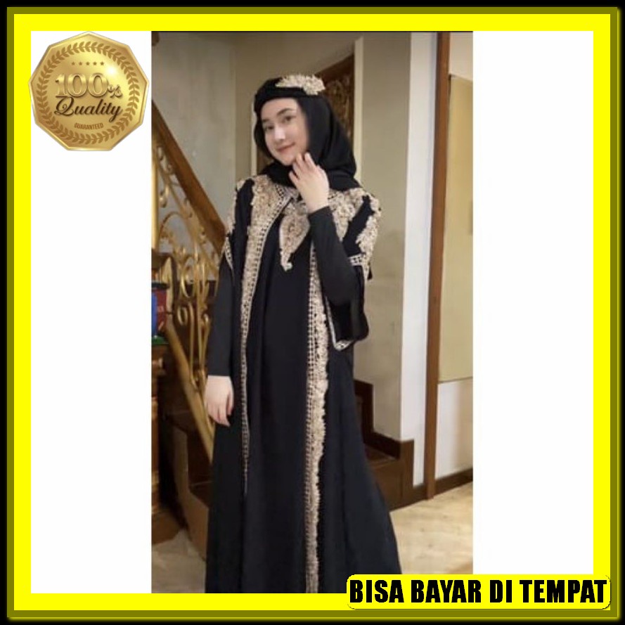 Gamis Mona Belt Bahan Moscrepe Premium Dres Motif Polos Baju Muslim Terbaru Long Dress Busui Bj Gami