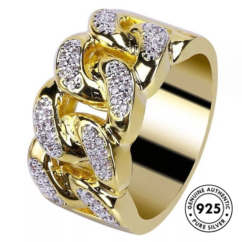 Cincin Lapis Emas 18k Bahan 925 Sterling Silver