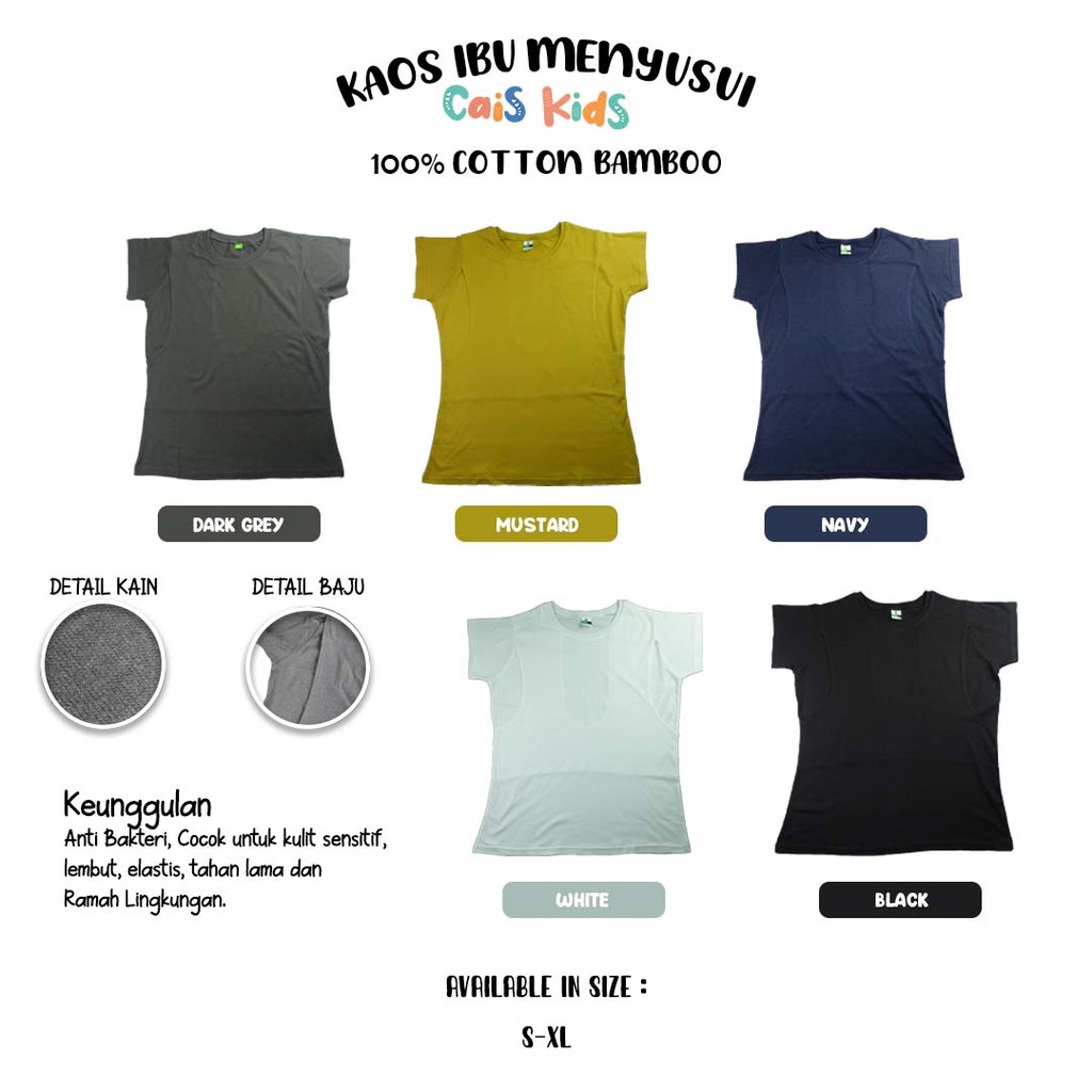 Kaos ibu menyusui tencel  bukaan samping kanan kiri busui friendly bahan premium tencel lebih dari dingin kaya rayon