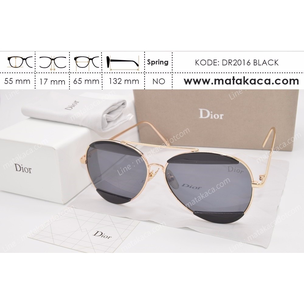 Kacamata Sunglass Dior DR2016 Black