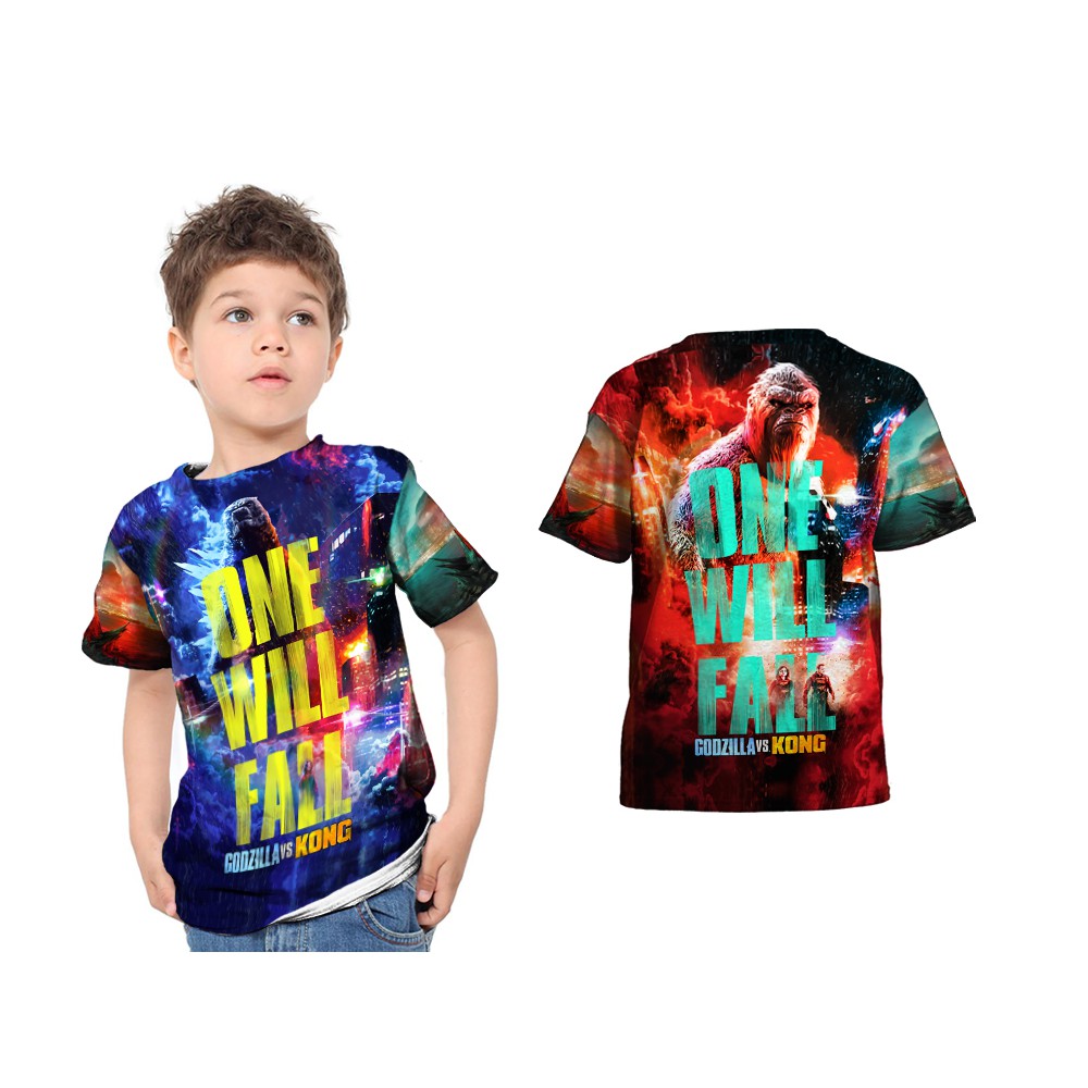 Tshirt  Baju Anak GODZILLA VS KONG 05 Premium